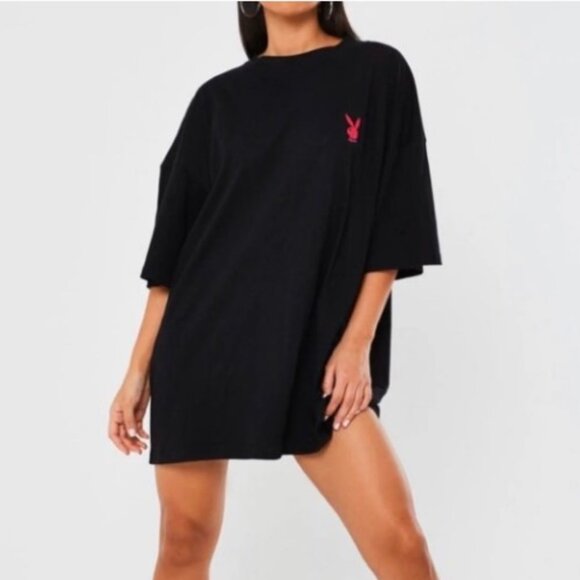 Playboy x Missguided Neon Spray Paint oversize T-Shirt Size 16 Plus - Picture 12 of 12